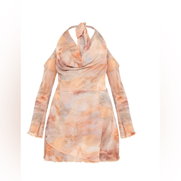 Pale Pink Renaissance Print Shift Dress - Picture 4 of 5